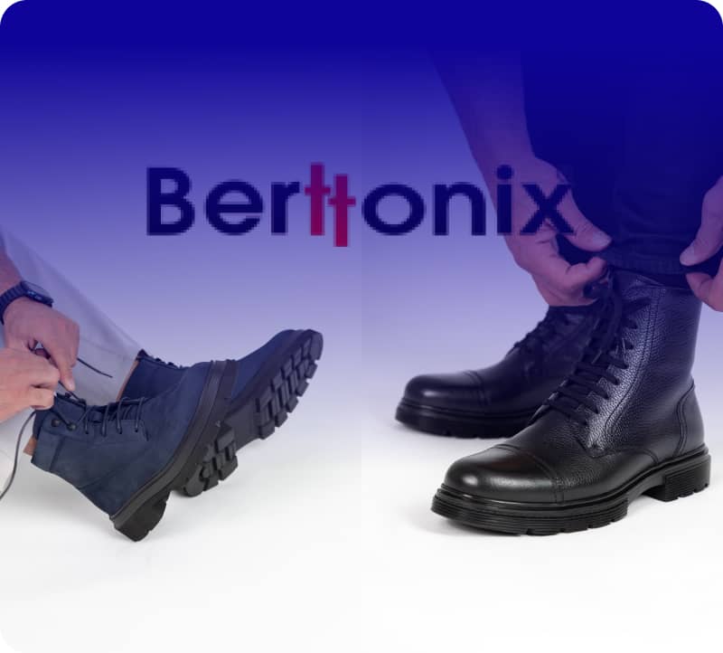 نیم بوت مردانه بند دار چرم با طراحی کلاسیک و راحتی و استحکام